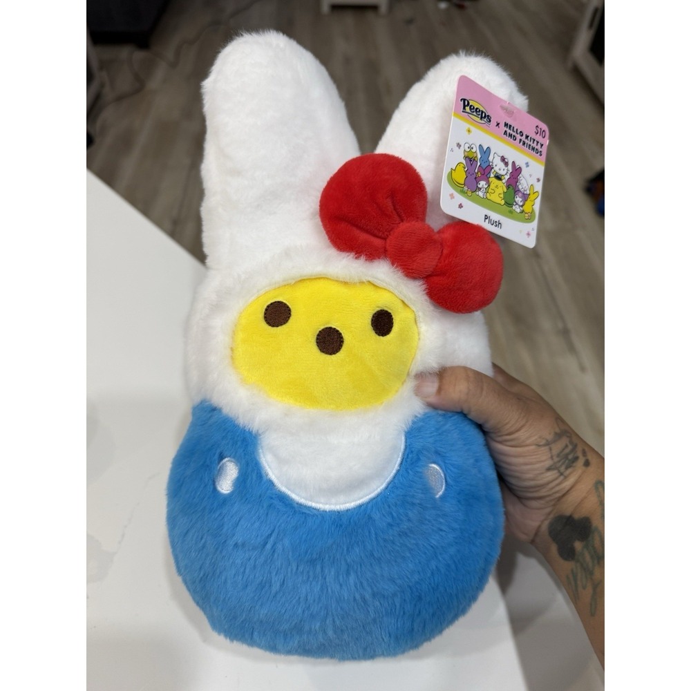 New! 12" Peeps x Hello Kitty Easter Bunny Plush With Tags
